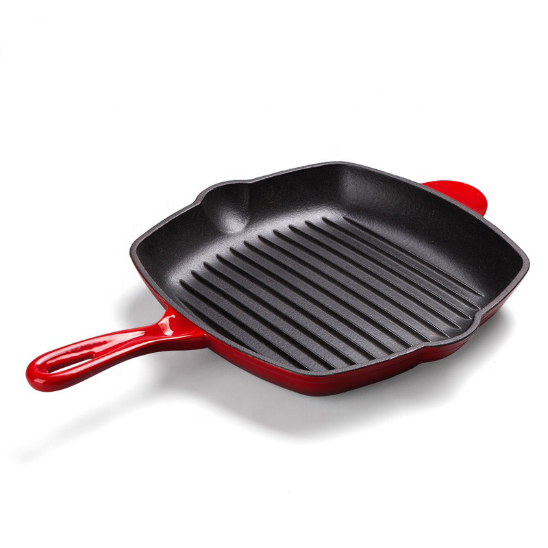 cast iron enamel steak grill pan (1)