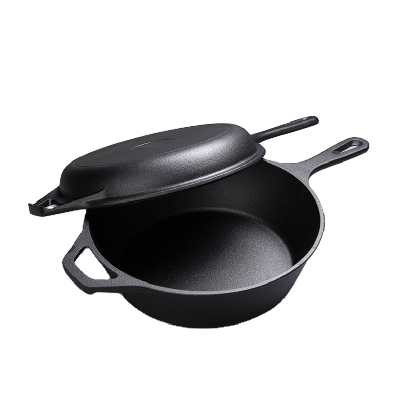 Cast iron 2-in-1 combo pan cooker Featured Image