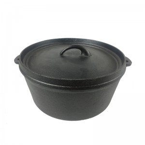Factory Cheap China 24cm 2.8L Cast Iron Oval Casserole Pan Dutch Oven with Lid