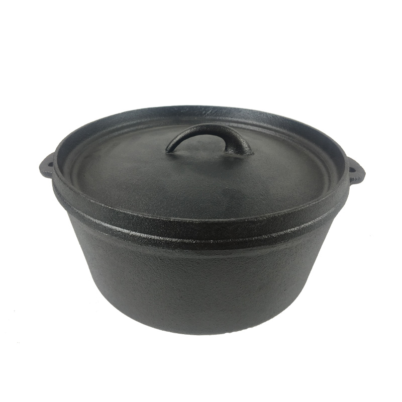Factory Cheap China 24cm 2.8L Cast Iron Oval Casserole Pan Dutch Oven with Lid Featured Image